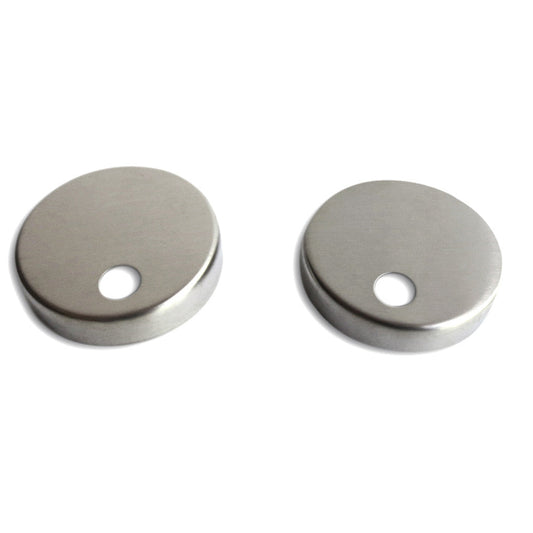 Montage-Basiskappen f¨¹r Premium-Toilettensitze - geb¨¹rstet (Satin) Nickel Edelstahl Finish (Set von 2)