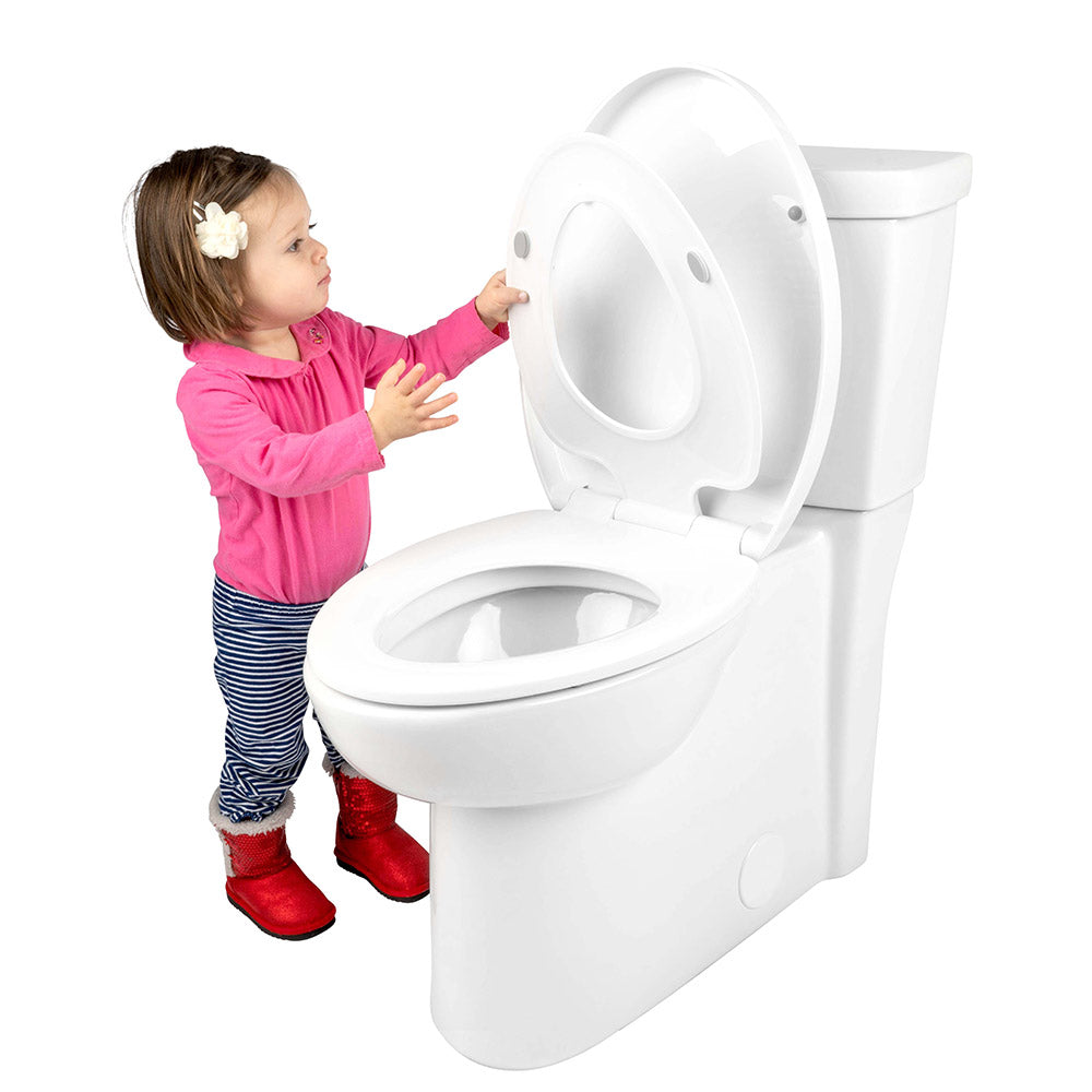 Premium Familientoilettensitz mit eingebautem Kindersitz