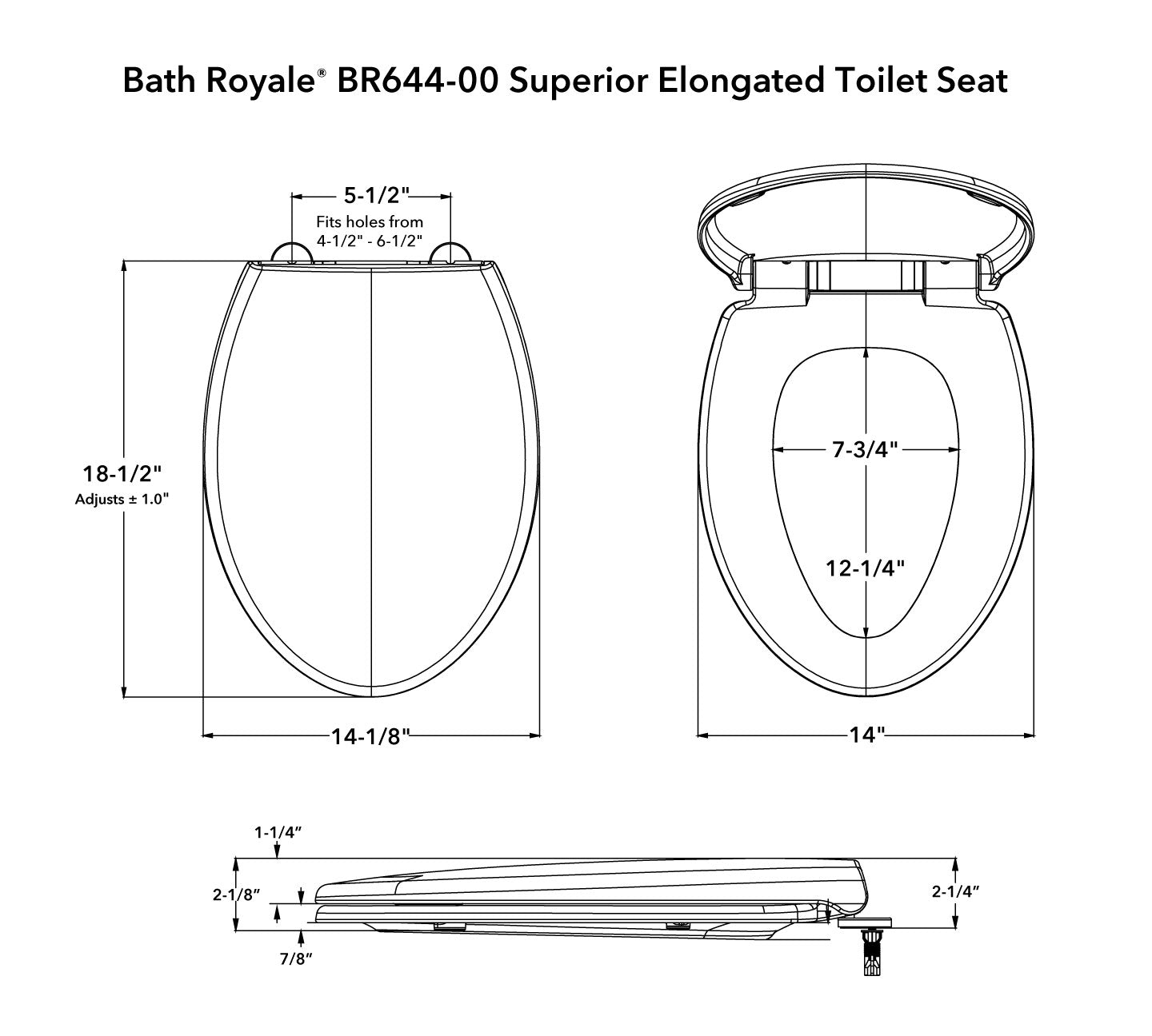 Oberer Toilettensitz