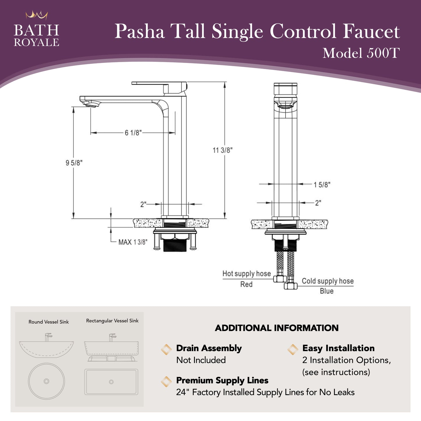 Pasha Tall Lav Wasserhahn