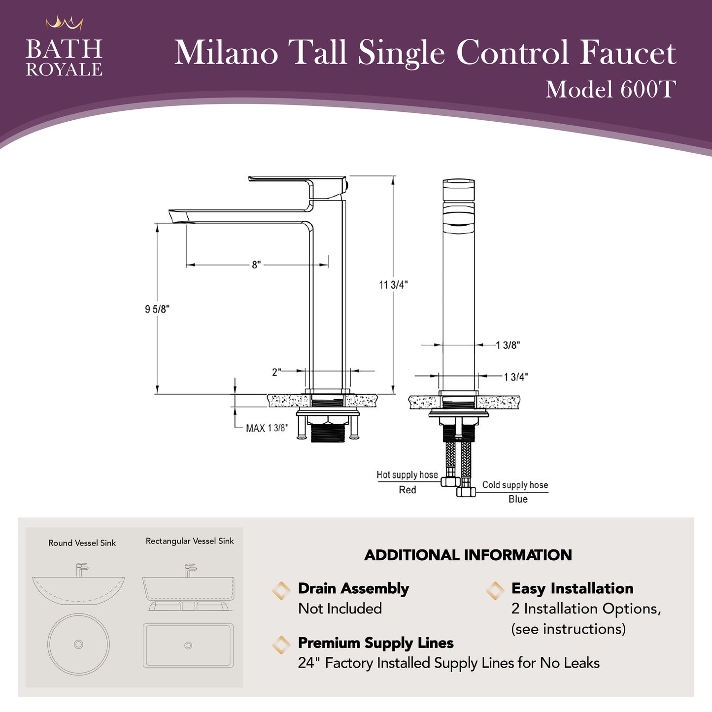 Milano Tall Lav Wasserhahn