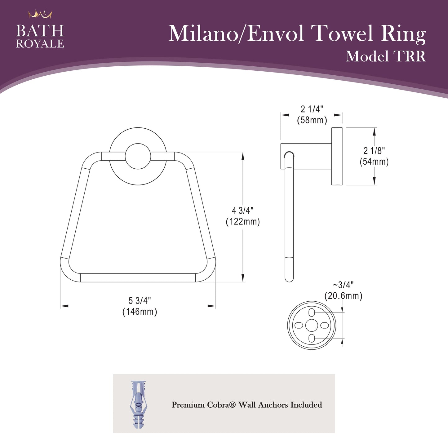 Milano/Envol Handtuchring