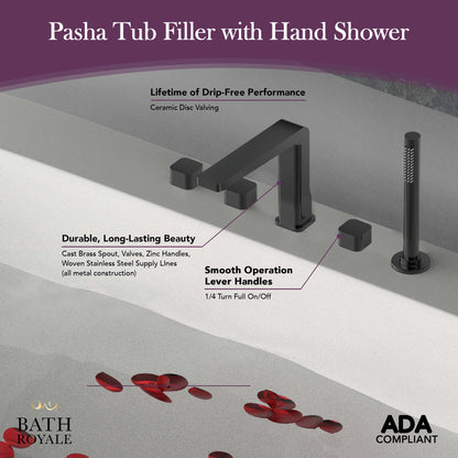 Pasha Deck Mount Tub F¨¹ller mit Handspray