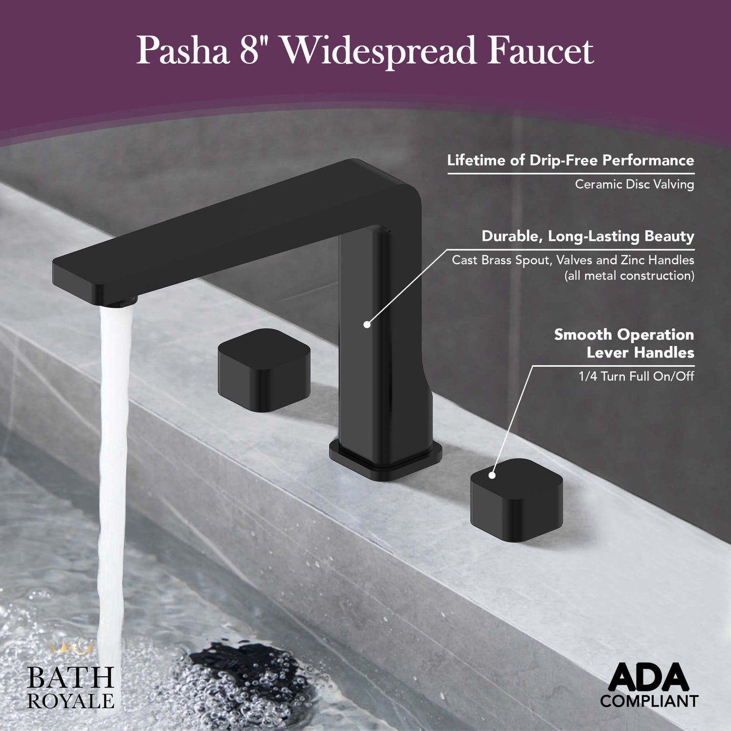 Pasha 8' Spread Lav Wasserhahn