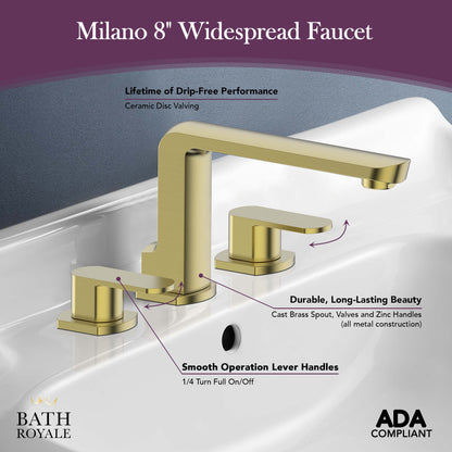 Milano 8' Spread Lav Wasserhahn