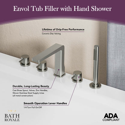 Envol Deck Mount Tub F¨¹ller mit Handheld Spray