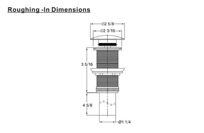 Finger Tap Bad Sp¨¹le Drain ohne Overflow